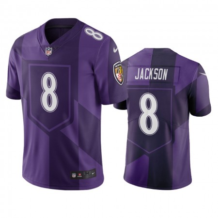 Maillot Baltimore Ravens Lamar Jackson 8 Violet City Edition Vapor Limited - Homme
